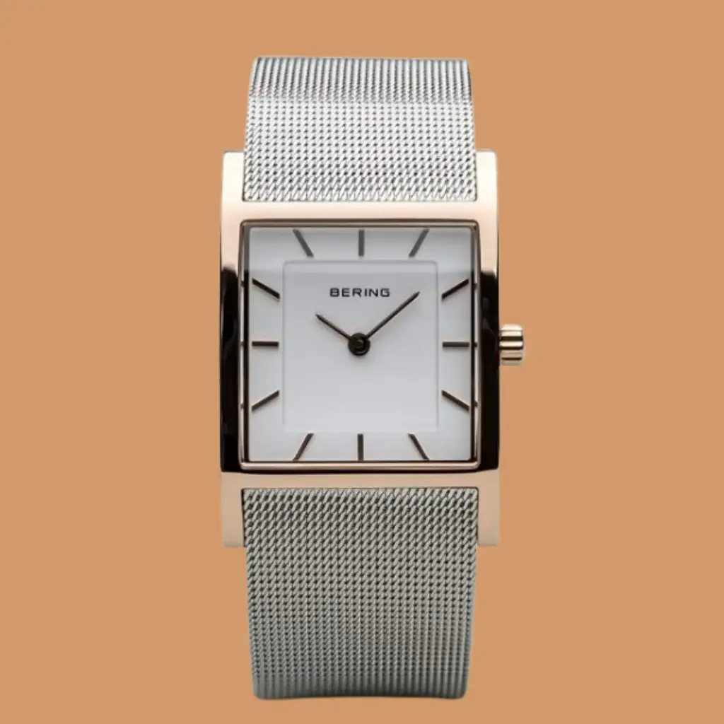 Classic Analog Watch with Mesh Band