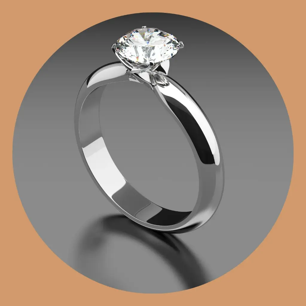 Sterling Silver Solitaire Ring