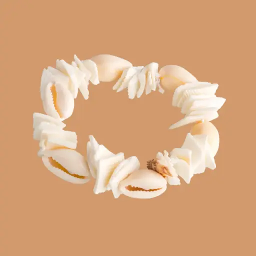 貝殼和珠子腳鏈