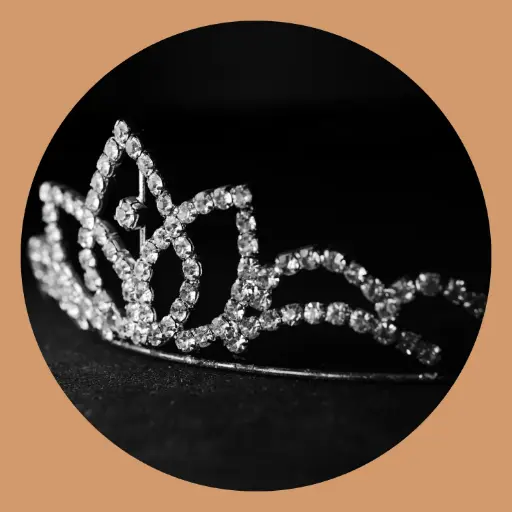 Plastic Princess Tiara with Faux Jewels