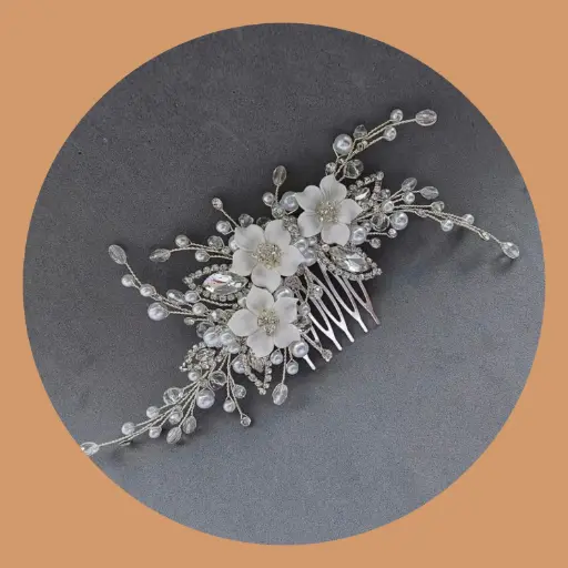Crystal-Like Costume Hair Comb