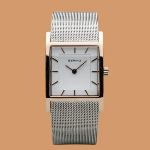 Classic Analog Watch with Mesh Band