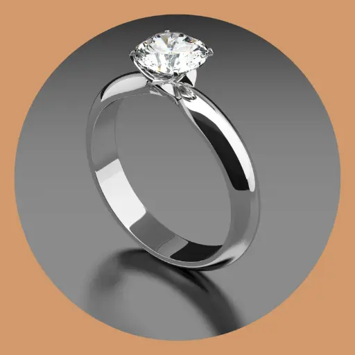 Sterling Silver Solitaire Ring